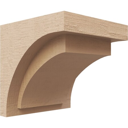 Ekena Millwork 7"W x 7"D x 7"H Wide Rivera Rough Cedar Woodgrain TimberThane Corbel, Primed Tan CORUR07X07X07RIVRCPR